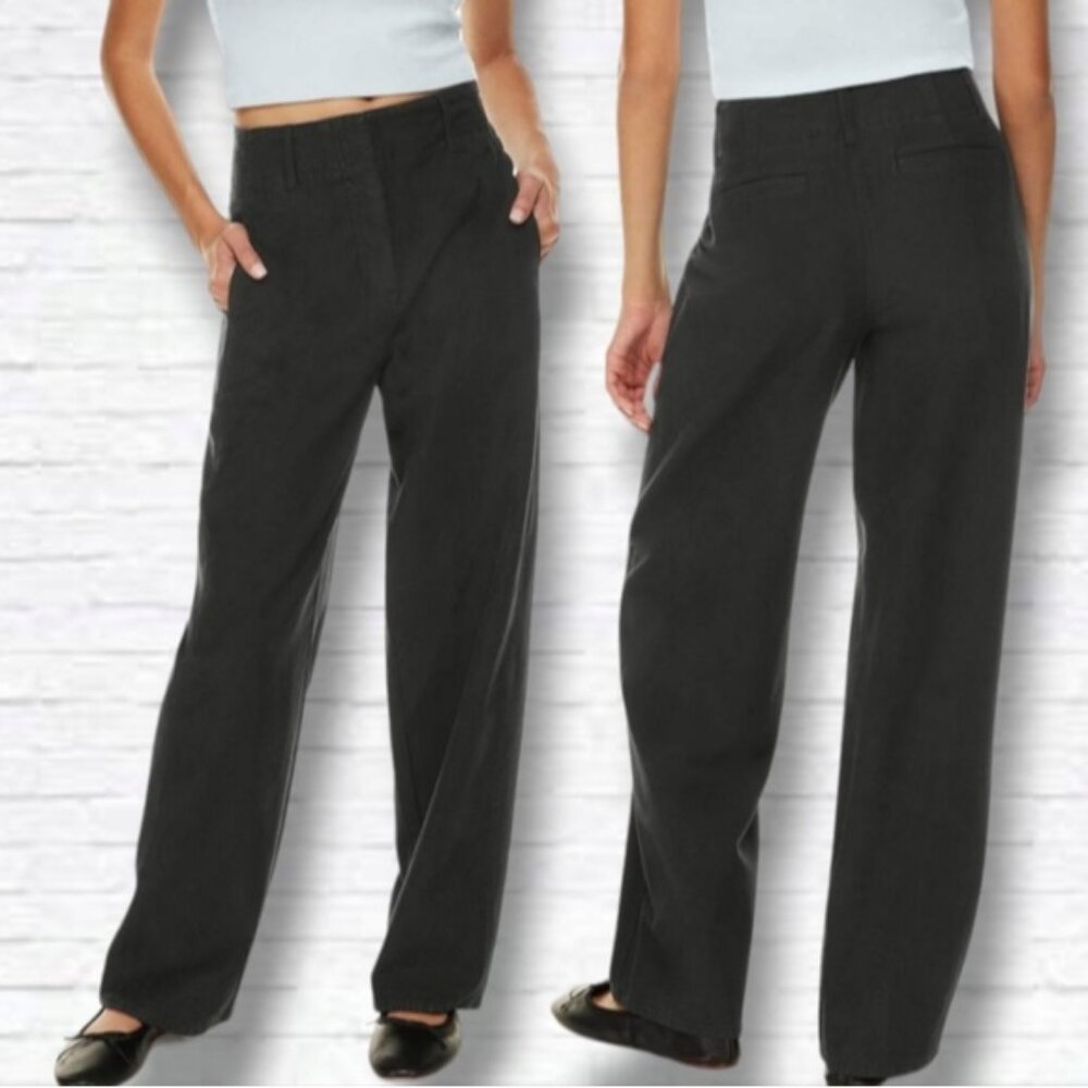 Wilfred Charcoal Wide Leg Trousers